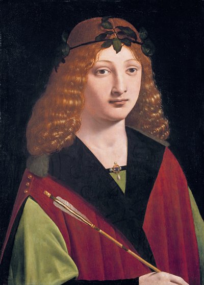 Portrait of a Youth Holding an Arrow by Giovanni Antonio Boltraffio